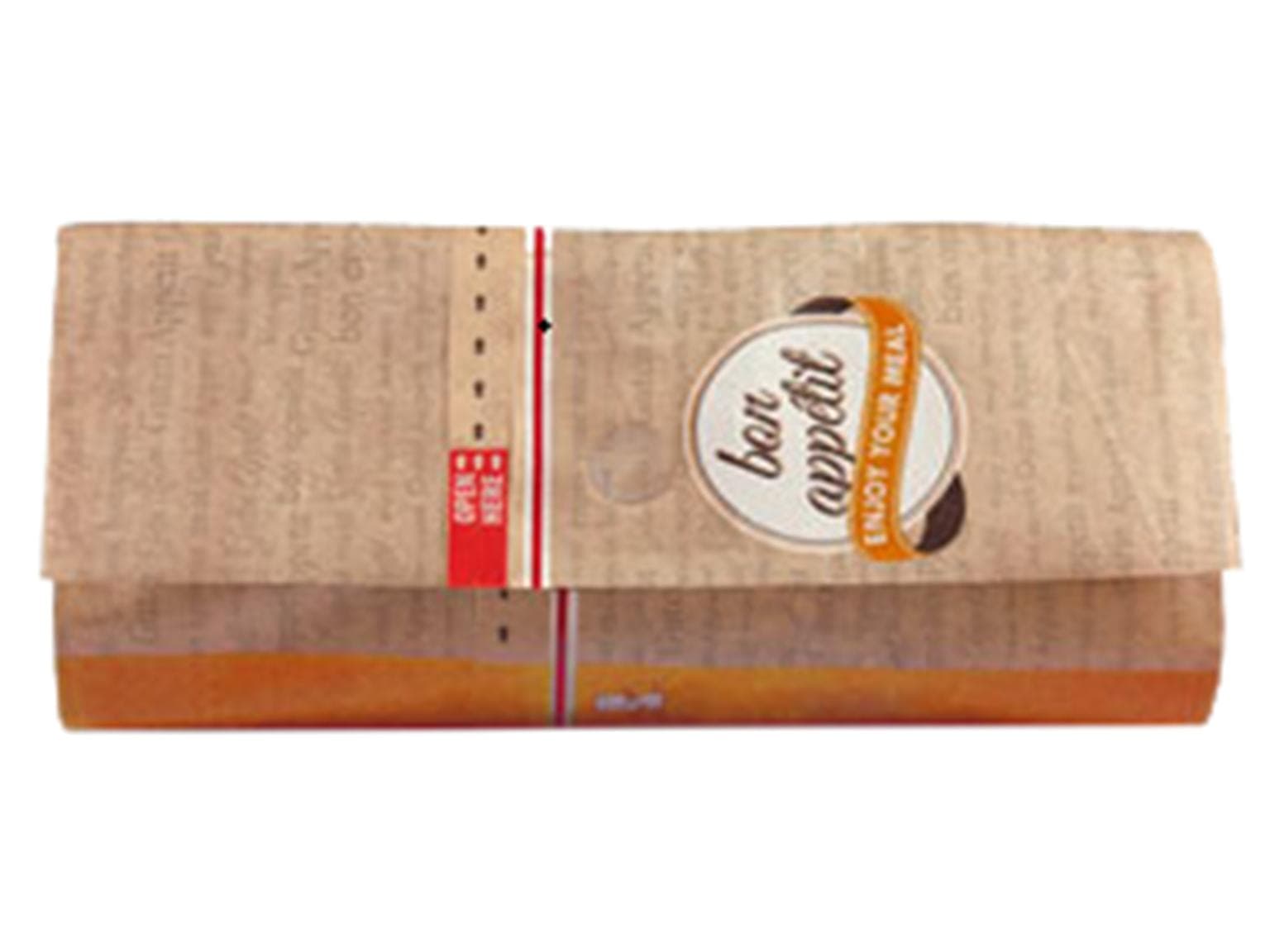 Snack-Bag (Pure Paper), Pergamentersatz braun 40 gm2, fettdicht, Grösse XL,