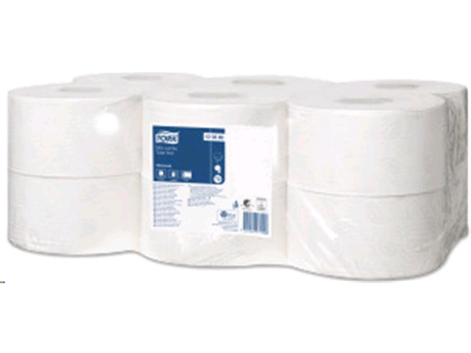 WC-Papier Tork Mini Jumbo, Tissue weiss Adcanced, (T2), 2-lagig, 9.5 x 20 cm,