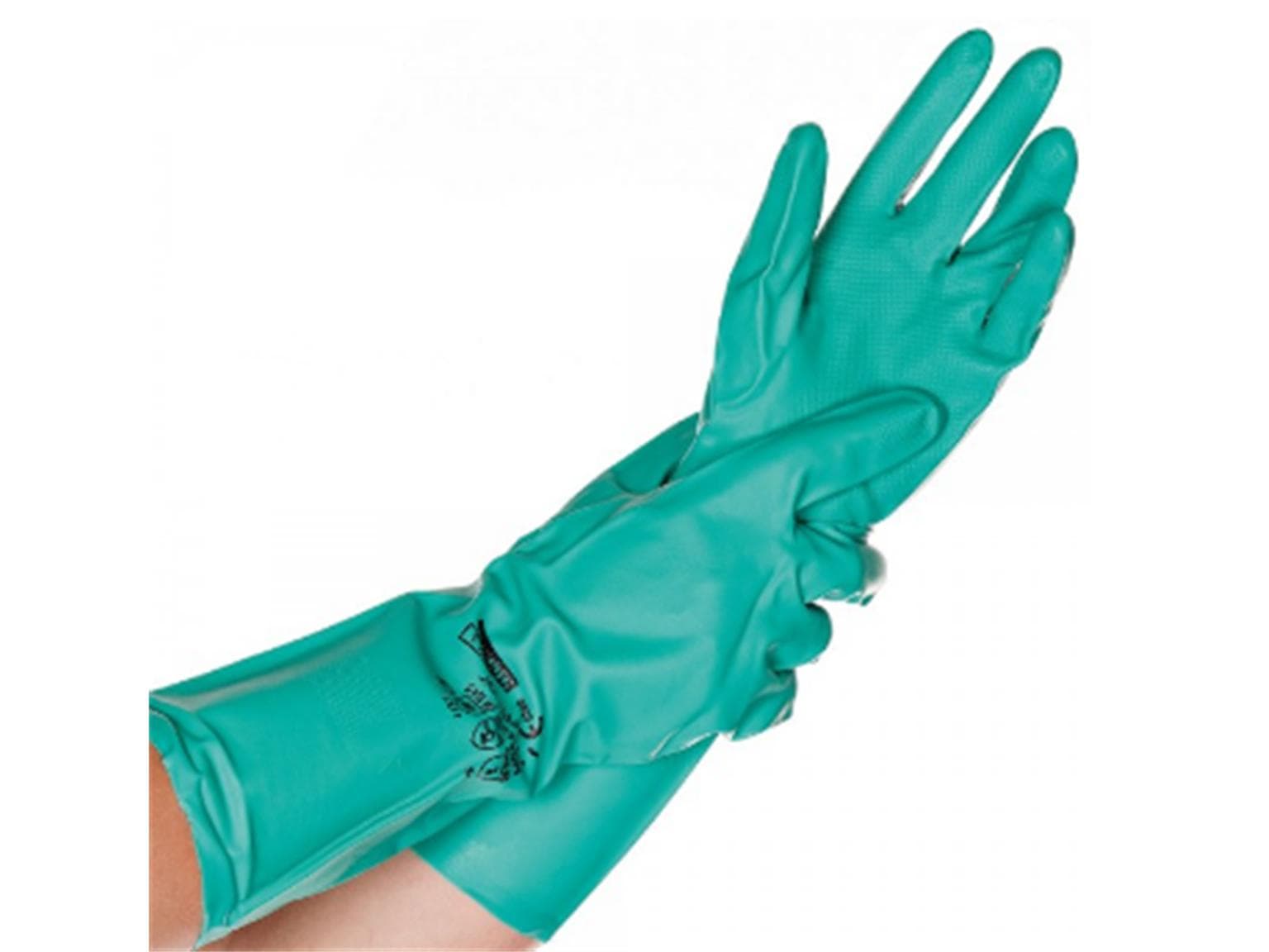 Universal-Handschuhe Nitril, Cat. III, 34 cm lang, Grösse XL, innen mit Baum-