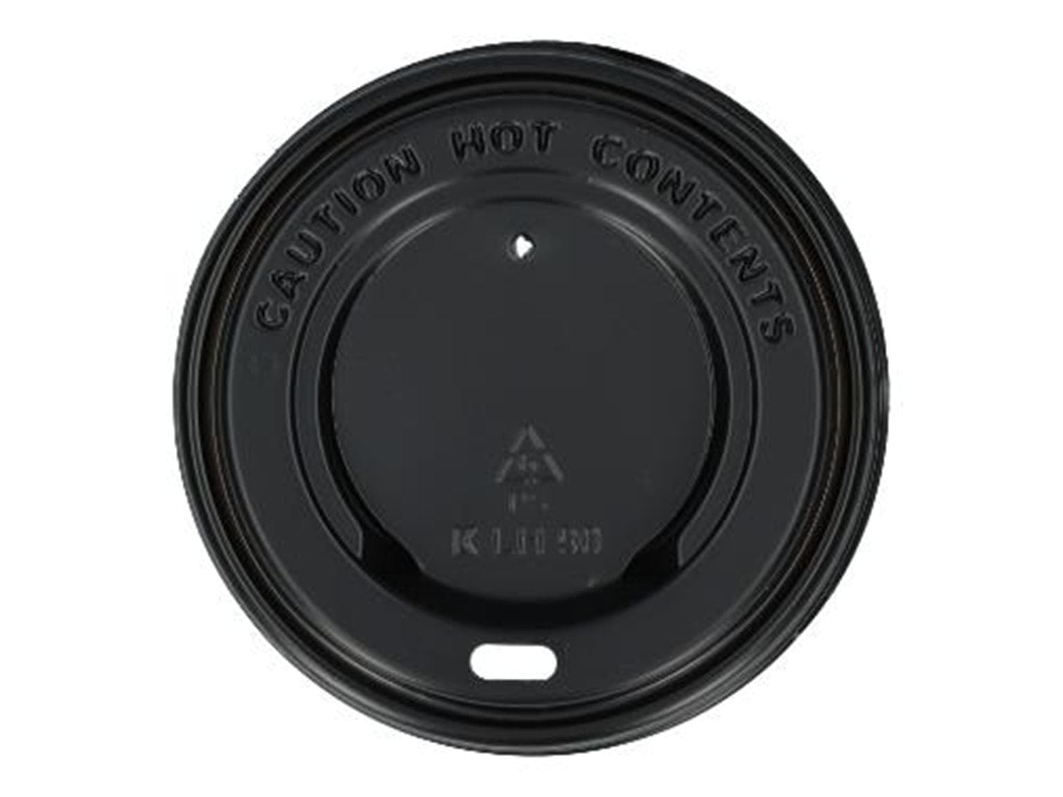 Flachdeckel mit Trinkloch, schwarz, 90mm passen zum Kaffeebecher Art.41802,