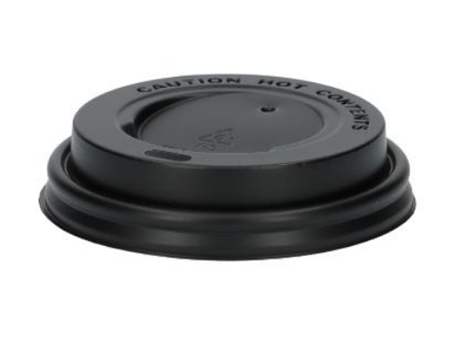 Deckel aus Kunststoff mit Trinköffnung, schwarz, Ø 80 mm