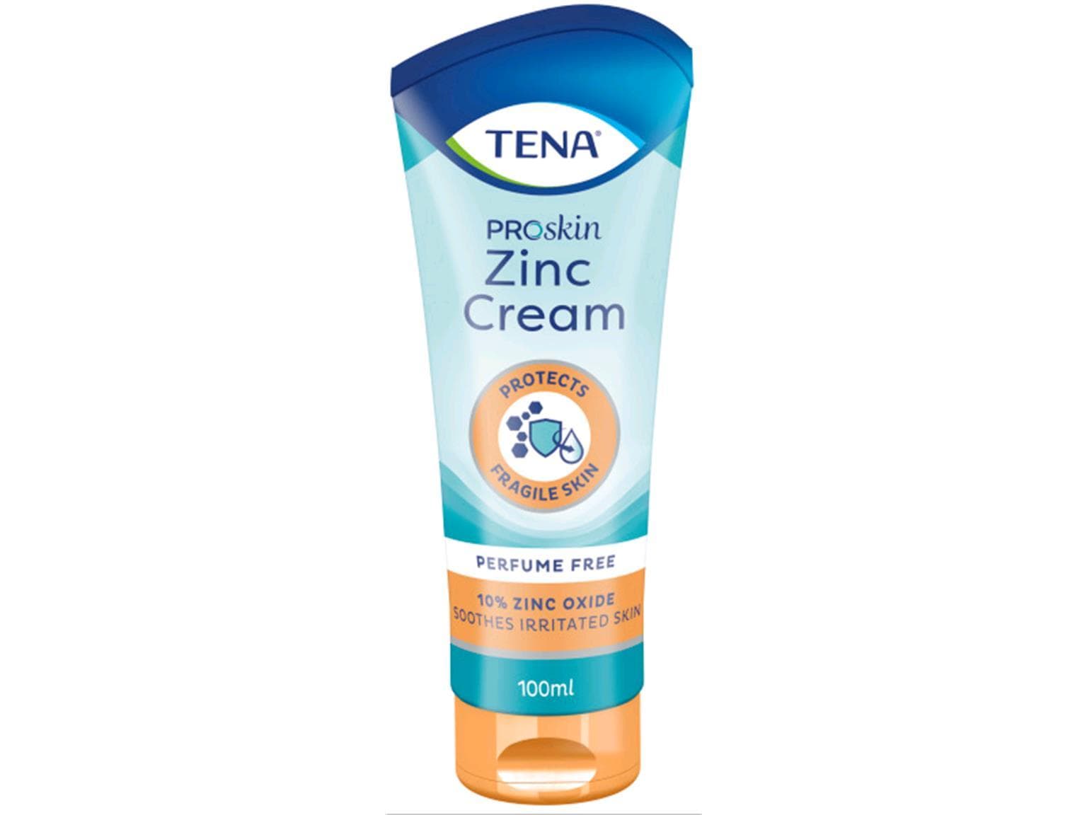 TENA Zinc Cream, 100 ml, frei von Parfüm und Konservierungsstoffen