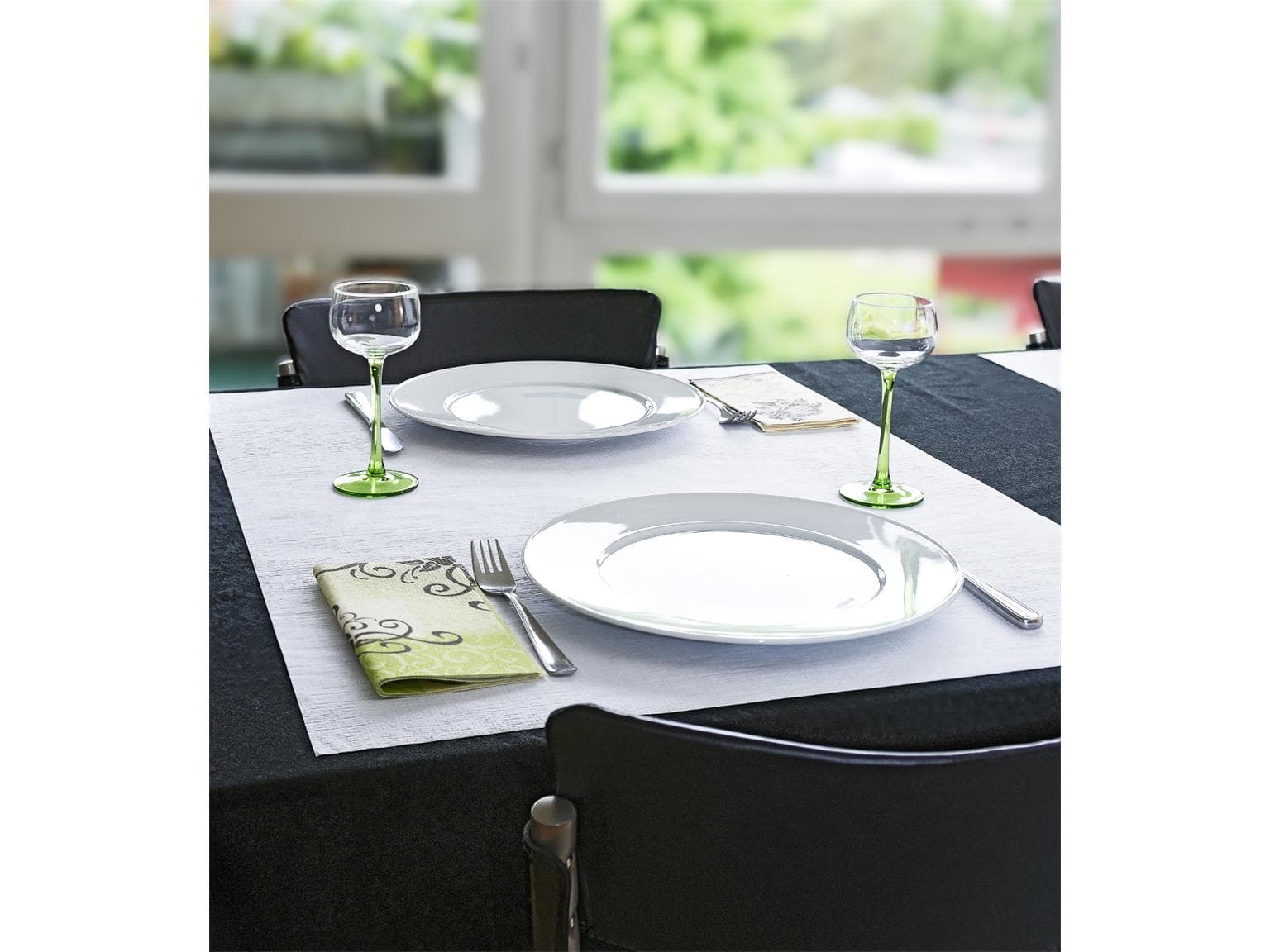 Tischtücher Papier 80 x 80 cm weiss, geprägt