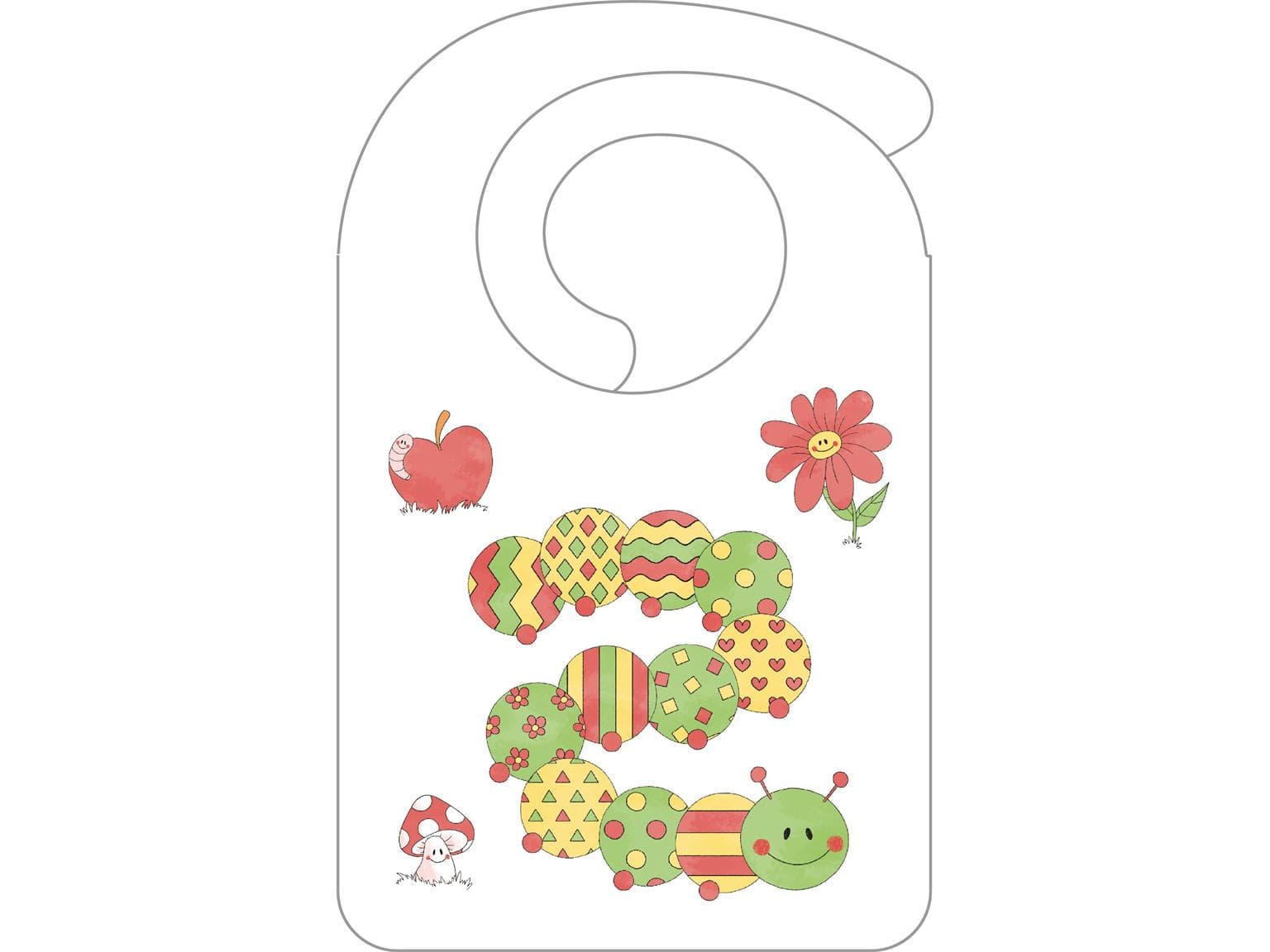 Schutzservietten Airlaid+Folie, 20x32cm, "KLEINE RAUPE"