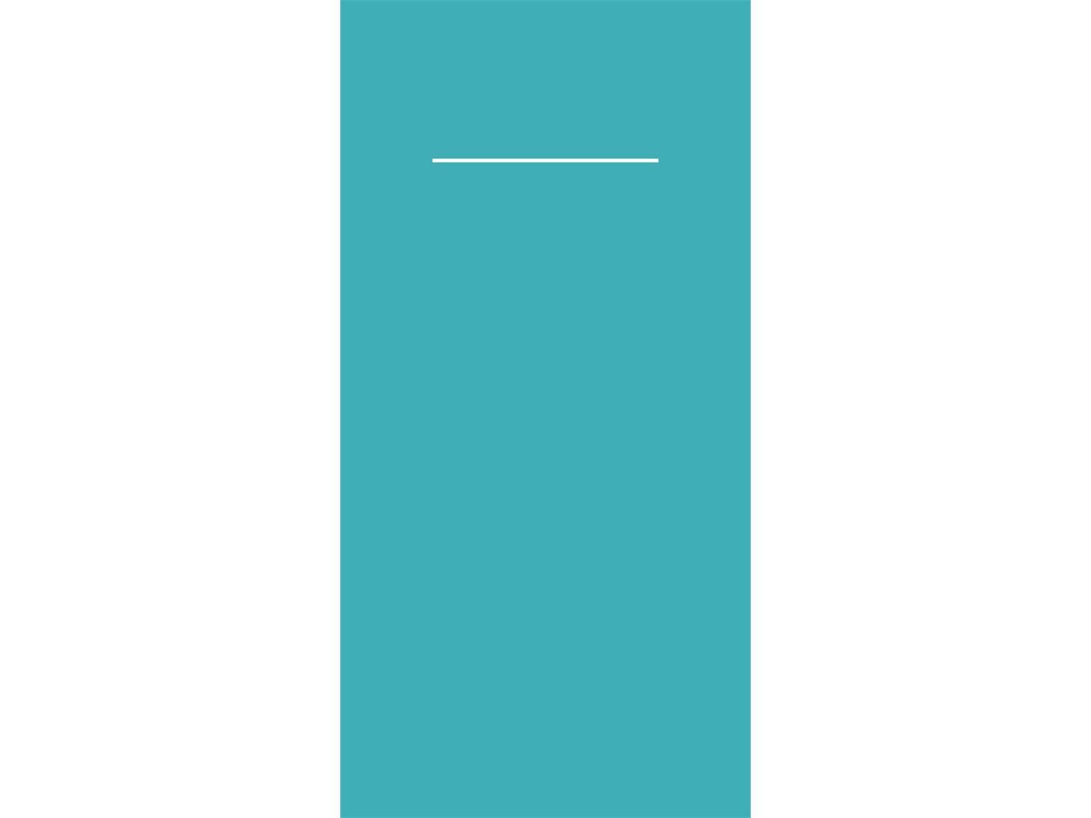 Besteckserviette Airlaid, 40 x 40 cm, 1/8 Falz, aquablau