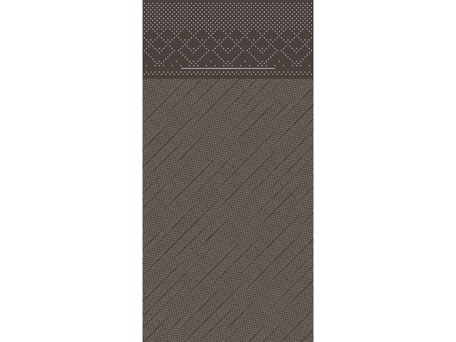 Besteckserviette Tissue-Deluxe, 40x40cm, 1/8 Falz, braun