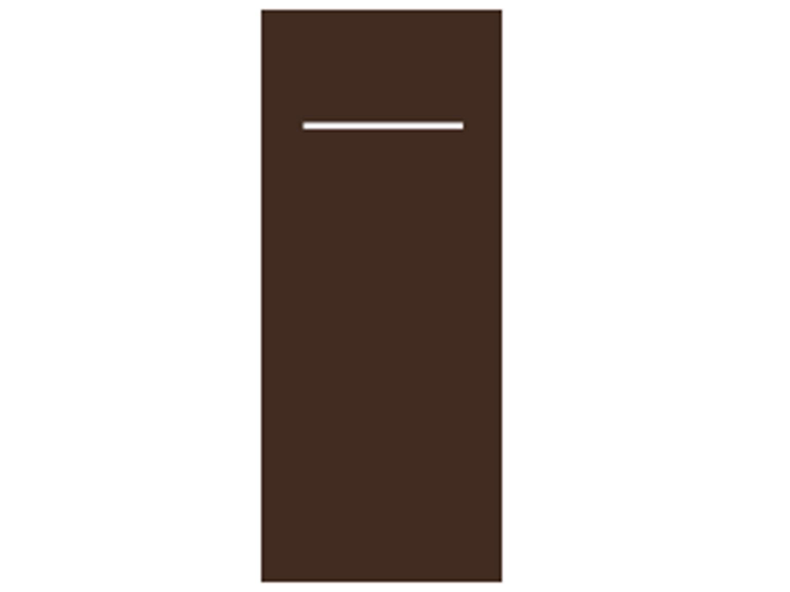 Besteckserviette Airlaid, 40 x 33 cm, 1/8 Falz, braun