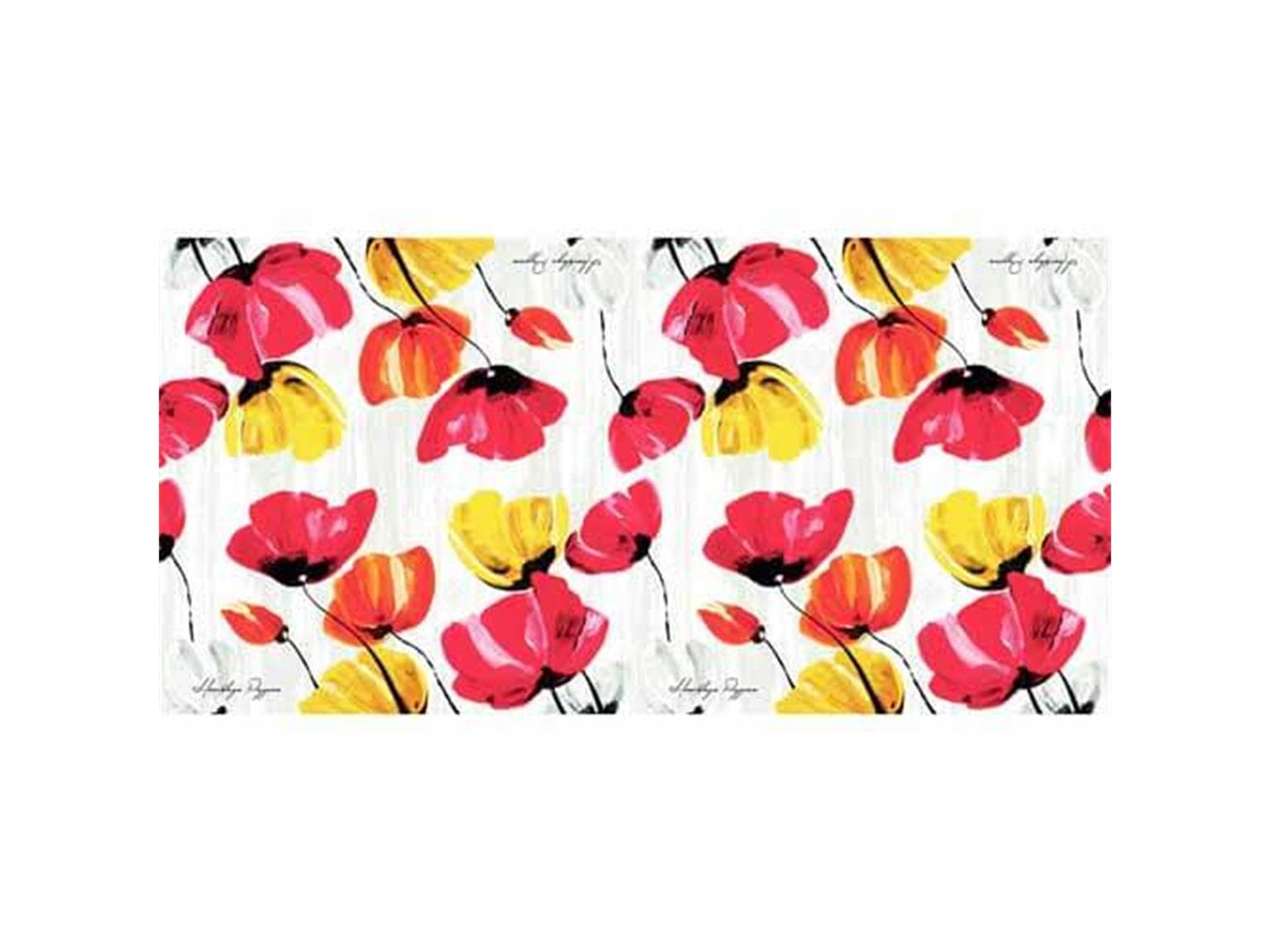 Tischläufer Airlaid, 40 cm x 24 lfm, Ivonne (Himalaya Poppies grau)