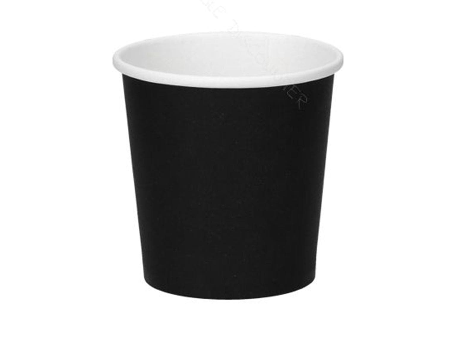 Kaffeebecher schwarz 120 ml / 4oz vollflächig schwarz, Espressobecher
