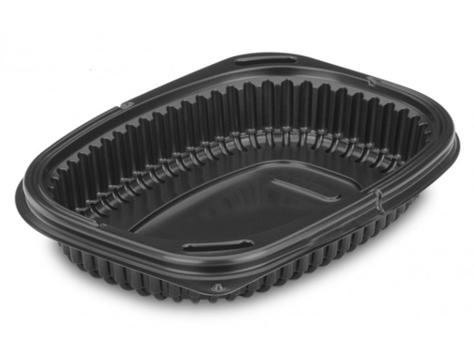Menuschale 1-teilig, aus PP schwarz, 215 x 170 x 40 mm / Inhalt 800 ml
