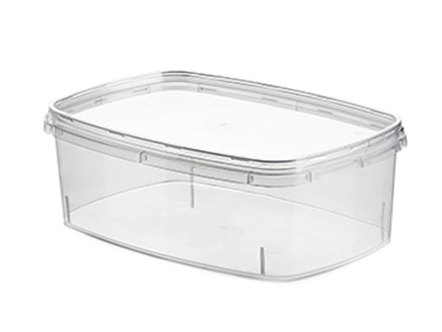 Eisbehälter aus Kunststoff PP, 1.8 Liter, 23 x 15.7 x 9 cm. transparent