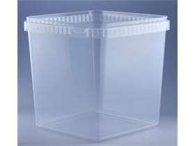 Schale aus Kunststoff PP rechteckig, transparent, 5000 ml, 193 x 193 x 191 mm