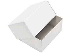 Tortenschachtel 20 x 20 x 12 cm weiss lackiert, unbedruckt