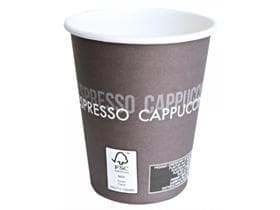 Trinkbecher "to go" 1.0 dl, Pappe/PE, FSC®-zertifiziert, Ø 6.2 cm, einwandig,