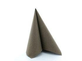 Servietten Airlaid, 40 x 40 cm, 1/4 Falz, braun