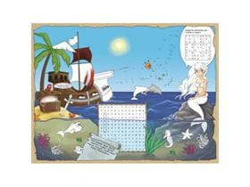 Tischset Airlaid, 40 x 30 cm, "Schatzinsel"