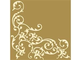 Servietten Airlaid, 40 x 40 cm, 1/4 Falz, "POMP" gold/creme