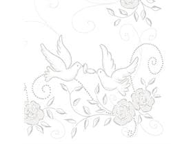 Servietten Airlaid, 40 x 40 cm, 1/4 Falz, "HOCHZEIT" hellgrau/silber
