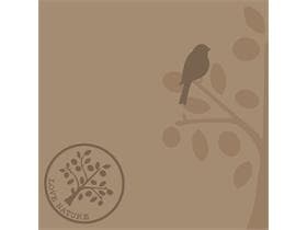 Servietten Airlaid, 40 x 40 cm, 1/4 Falz, "LOVE NATURE" beigegrau