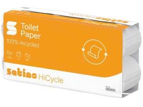 WC-Papier HiCycle 3-lagig 100% Recycling weiss, 250 Blatt (9.4 x 12 cm)