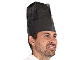 Kochmütze "EXCELLENT BLACK STYLE", Spezial-Krepp-Papier schwarz, plissiert,