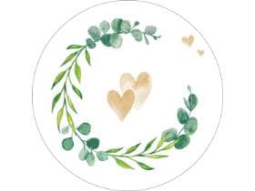 Bierdeckel Filz, 107 x 107 mm Eukalyptus Fisch