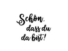 Bierdeckel Filz, 107 x 107 mm Schön, dass das du da bist