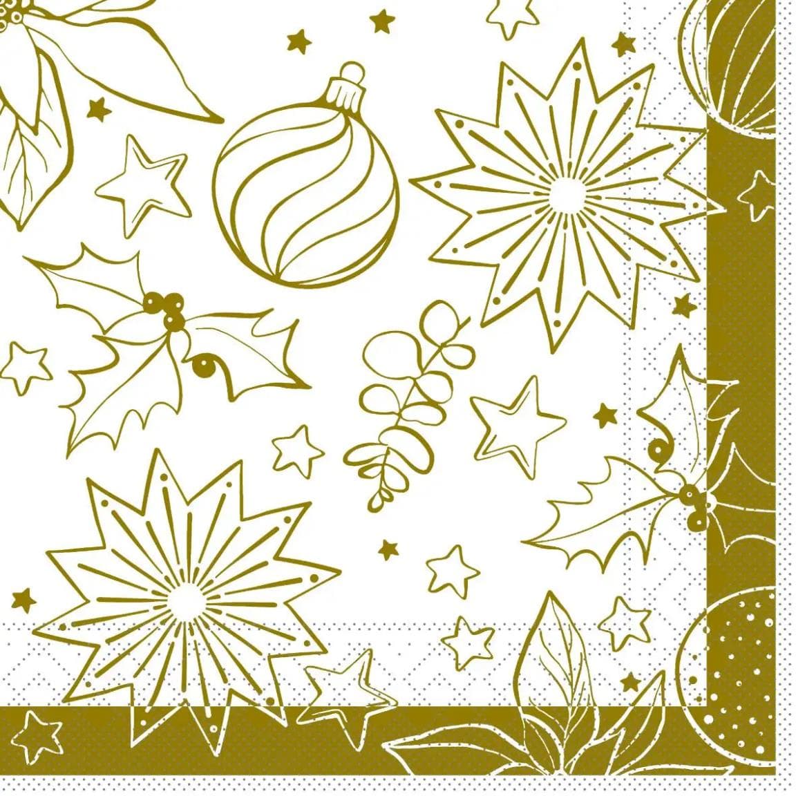 Servietten Tissue 3-lagig, 33 x 33 cm, 1/4 Falz, MILAN weiss