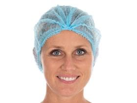 Klipphaube aus Vliesstoff, blau leicht, extra gross, ø 60 cm