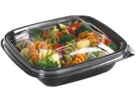 Salatschalen quadratisch, 750 ml, 190 x 190 x 40 mm, schwarz