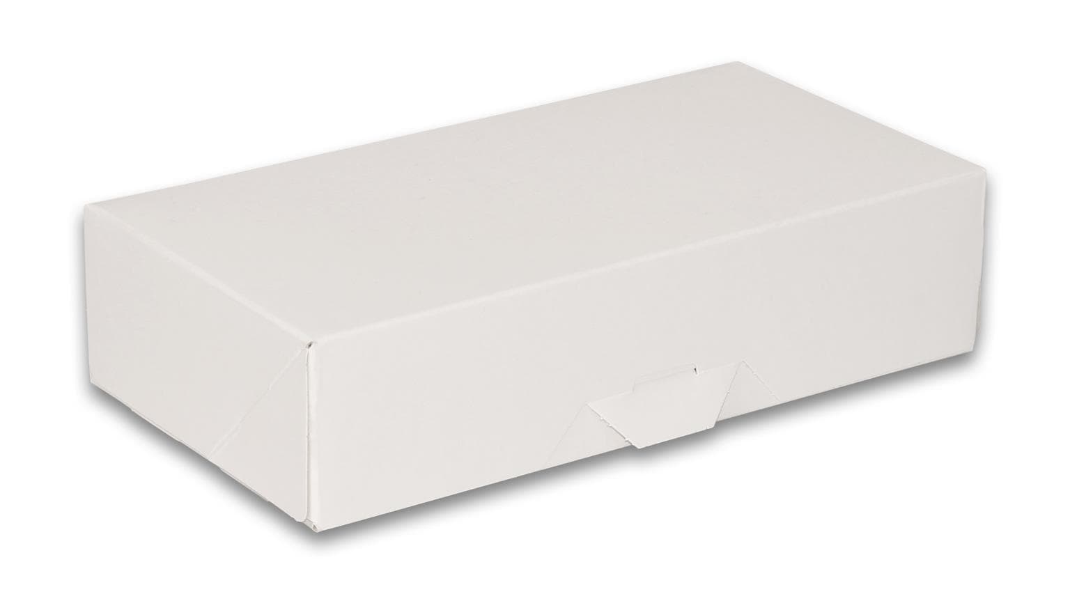 Canapéschachtel 21 x 11 x 5 cm weiss lackiert, unbedruckt