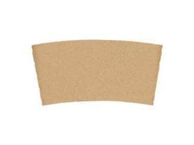 Manchette aus braunem Karton, isolierend für Kaffeebecher 3 dl + 4 dl