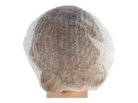 Damenhauben weiss aus Vliesstoff mit Gummizug, Grösse Large