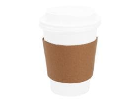 Manchette aus braunem Karton,isolierend für Kaffeebecher 2 dl, FSC®-zertifiziert