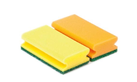 Padschwämme aus PU-Schaum 15.3 x 8.6 x 4.2 cm, gelb/grün mit
