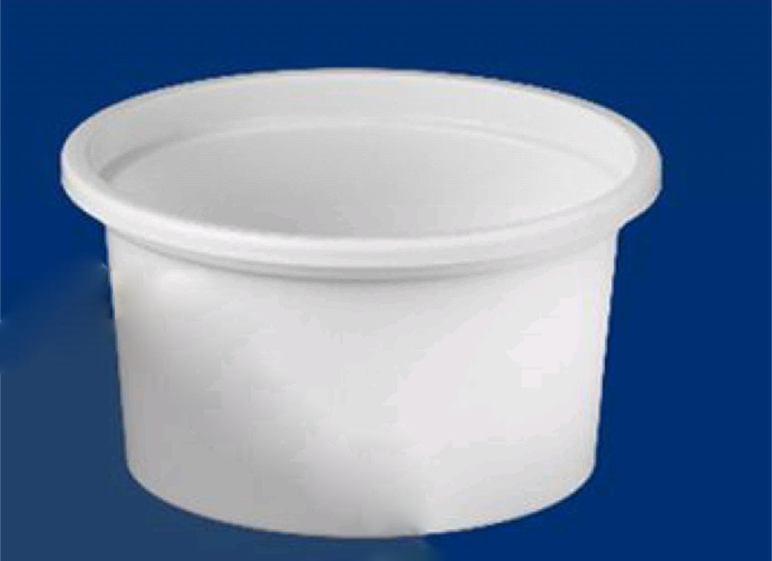 Becher 80 ml weiss, rund ø 70.3 mm Höhe 40 mm, aus PP