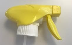 Flaschensprüher Sprühköpfe gelb, mit ON/OFF, für Rundflaschen 1 Lt.