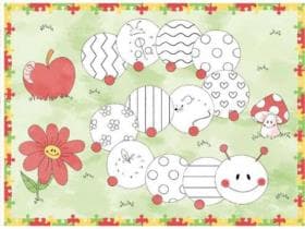 Tischset Airlaid, 40 x 30 cm, "Kleine Raupe"