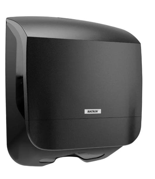 Falthandtuchspender Katrin mini 350 x 248 x 114 mm, schwarz