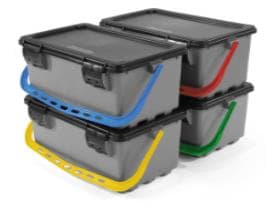 Mopmatic Moppbox MK 1 mit Deckel , mit farbcodiertem Henkel (gelb)