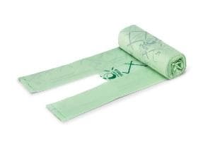 Sacs à poignée en forme de chemise "Bio" 20 my, vert, 230+150x450 mm