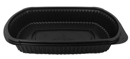 Menuschale 1-teilig, aus PP schwarz, 235 x 145 x 40 mm, 770 ml
