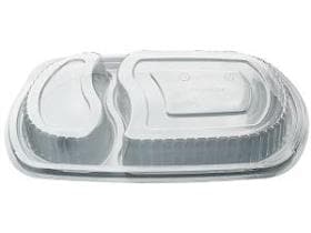 Domdeckel aus PP transparent, Höhe 21 mm, passend zu Menüschale