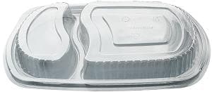 Domdeckel aus PP transparent, Höhe 21 mm, passend zu Menüschale