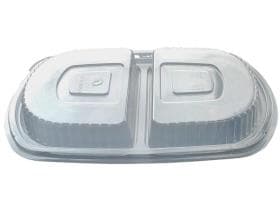 Domdeckel aus PP transparent, Höhe 20 mm, passend zu Menüschale