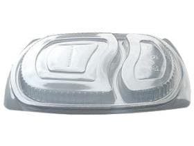 Domdeckel aus PP transparent, passend zu Menüschale 2-teilig M9100,