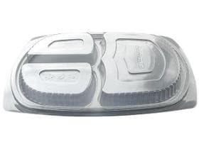 Domdeckel aus PP transparent, Höhe 25 mm, passend zu Menüschale