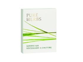 Kit de couture Pure Herbs, en carton blanc/vert