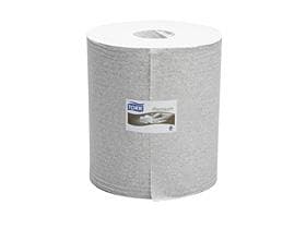Rouleaux de chiffons de nettoyage Tork Premium 520, tissu non tissé gris, 1 pli, 950 feuilles,
