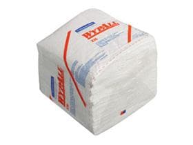 Chiffons de nettoyage Wypall X80 blancs, pli 1/4 31,8 x 33 cm gaufrés, 912 chiffons